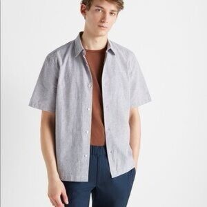 Club Monaco Light Gray Casual Button Down Shirt